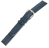 TOPMOA (トップモア) 時計バンド 牛 (トカゲ型押) 青13mm 05315