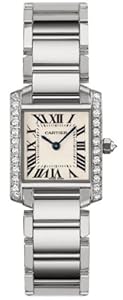 Cartier Tank Francaise 18kt White Gold Diamond Ladies Watch WE1002S3