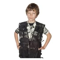 Kids Black Special Forces Assault Vest - Fits Ages 5-14