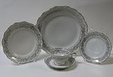Cathedral Bridal Rose 5 Piece Dinner Set