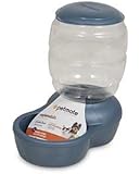 Petmate Replenish Pet Gravity Feeder with Microban, 2-Pound Capacity, Pearl Peacock Blue