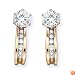 10K Yellow Gold 1/4 ct. Diamond Earring Jackets