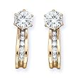 14K Yellow Gold 1/4 ct. Diamond Earring Jackets