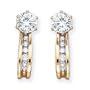 10K Yellow Gold 1/4 ct. Diamond Earring Jackets