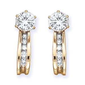 10K Yellow Gold 1/4 ct. Diamond Earring Jackets