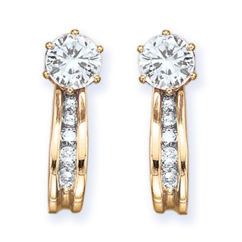 10K Yellow Gold 1/4 ct. Diamond Earring Jackets