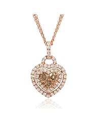 Diamond 18k Rose Gold Heart Pendant