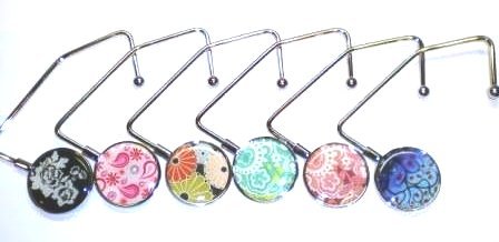 6 Modern Purse Hooks Handbag Hangers W/free Pouches