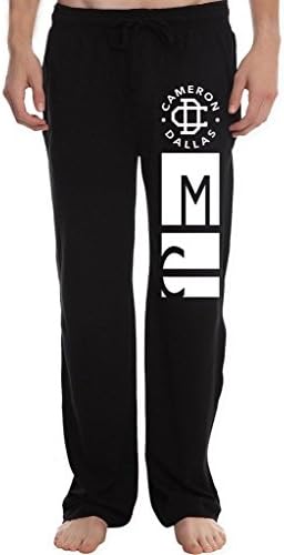 XINGJX Men's Magcon Boys Cameron Dallas Running Workout Sweatpants Pants M Black