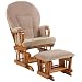Baby : Preston Glider and Ottoman Set - Honey/ Oatmeal