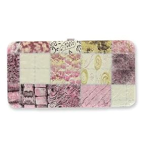 Mauve Patchwork Metropolitan Hard Case Wallet