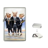 Limited Edition Violano Flip-Top Lighter Hogs Pigs Tuxedo