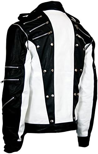 Michael Jackson MJ Pepsi Black &amp; White Leather Jacket