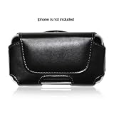 Leather Cell Phone Case with Belt Clip for iPhone and iPhone 4s