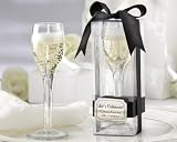 “Let’s Celebrate!” Champagne Flute Gel Candle  – Baby Shower Gifts & Wedding Favors