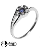 SG PARIS BIJOUX ARGENT 925 BAGUE A TAILLE FEMME ARGENT 925 EMPIERRE ZIRCONIUM 1,6Gr BLEU