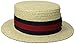 Scala Men's Laichow Braid Boater Hat,Bleach,X-Large