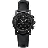 MICHELE Sport Sail Noir Diamond Stainless Steel Black Patent