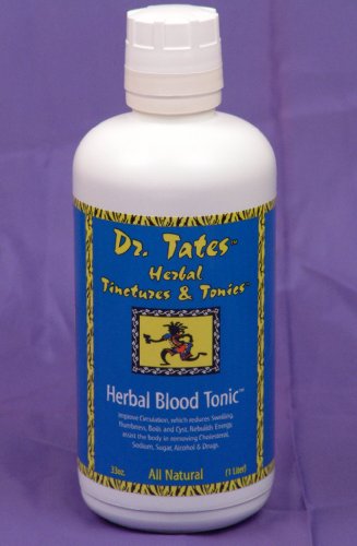 Dr. Tates Herbal Blood Tonic - The TOTAL All Natural Blood Cleanser. Where do you start? Start with THIS! Dr. Tates' Herbal Blood Tonic will help cleanse your Kidneys, Liver, Lymph Glands, Blood and Uninary Tract of Salt, Sugar, Cholesterol and Acid quickly and safely. Need ENERGY - look no FURTHER! Great Apsorption Rate, Compliments your Vitamins, Minerals & Herbs. Order Today!