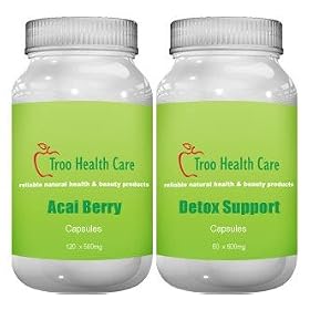 Troo Health Care Pure Amazon Acai Berry and Detox Support Colon Cleanse & Weight Loss Value Pack