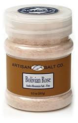 Artisan Salt Co. Bolivian Rose Sea Salt-fine, 9.5 Ounce Jars (Pack of 3)