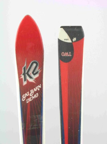 K2 Two Used Shape Snow Ski with Chips 158cm C Red chips