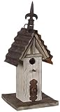 Tall Square Bird House, Cottage, Home Table Decor, 2pcs