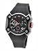 Men's Corse Chronograph Black Grid Textured Dial Black Rubber