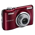 Nikon Coolpix L23 Digital Camera - Red (10MP, 5x Optical Zoom) 2.7-inch LCD