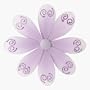 Purple Swirl Daisy Flower Decorations - daisies flowers hanging nylon nursery bedroom girls room ceiling wall decor, wedding birthday party baby bridal shower