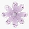6" Small Purple Swirl Daisy Flower Decorations - daisies flowers hanging nylon nursery bedroom girls room ceiling wall decor, wedding birthday party baby bridal shower