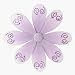 10" Medium Purple Swirl Daisy Flower Decorations - daisies flowers hanging nylon nursery bedroom girls room ceiling wall decor, wedding birthday party baby bridal shower
