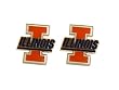 Illinois Fighting Illini Post Stud Logo Earring Set Ncaa Charm