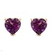 14K Yellow Gold 2.7 CTW Amethyst Stud Ladies title=