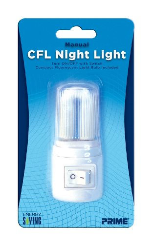 Prime Wire & Cable NLMCF Compact Fluorescent Night Light, 1-Pack