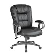 2-to-1 Synchro Tilt Chair w/ Adjustable Padded Arms and Coated Frame in Black Finish By Office Star Furniture