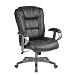 2-to-1 Synchro Tilt Chair w/ Adjustable Padded Arms and Coated Frame in Black Finish By Office Star Furniture