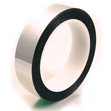CS Hyde Metalized Mylar Tape with Acrylic Adhesive, 2.2mm Thick, Silver Color, 0.5" x 72 yds