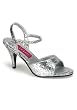 3 Inch Heel Glitter Ankle Strap Sandal