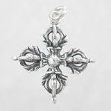 Sterling Silver Tibetan Dorje Pendant, #8702
