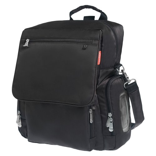 Fisher Price Fastfinder Deluxe Convertible Backpack Diaper Bag - Black