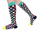 CompressionZ 20-30 mmHg Compression Socks Men & Women - Knee High Support Stockings (Urban Dots, Large)