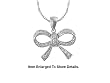 Stunning Genuine Sterling Silver CZ Bow Pendant ** SPECIAL **