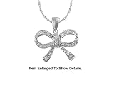 Stunning Genuine Sterling Silver CZ Bow Pendant ** SPECIAL **.