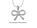 Stunning Genuine Sterling Silver CZ Bow Pendant ** SPECIAL **