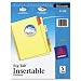 Avery WorkSaver Big Tab Insertable Dividers, 5-Tab, 1 Set, (11110)