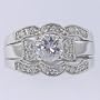 Cubic Zirconia and Sterling Silver Engagement Ring - Size 8