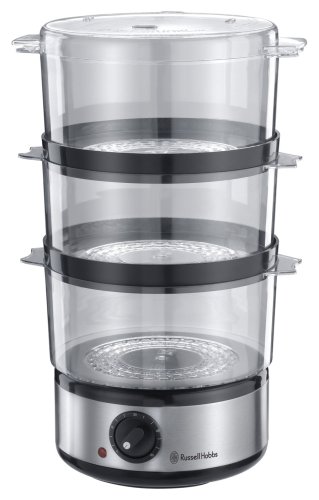 Russell Hobbs 14453 Compact Food Collection Steamer, 7 Litre Capacity (Brushed Stainless Steel)