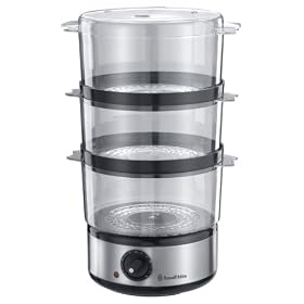 Russell Hobbs 14453 Compact Food Collection Steamer, 7 Litre Capacity (Brushed Stainless Steel)