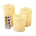 Frostfire Mooncandles Vanilla Scented Dripping Wax Colour Changing Candles with Remote Control, 4-inch/ 5-inch/ 6-inch